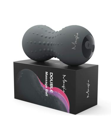 Maxgia heating electrical peanut massage ball with 5 modes fascia ball for trigger point therapy depth tissue massage myofascial release and sport relaxation (gray) gray-1