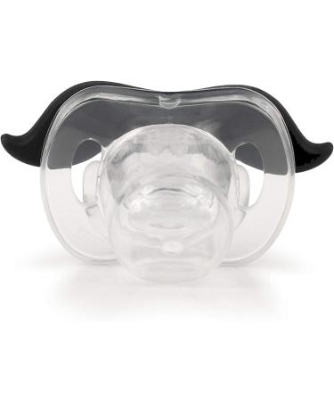 Hipsterkid Mustachifier Pacifier 0-6 Months | BPA-Free Orthodontic Silicone Nipple | Gentleman Black Mustache Binkies for Babies, Newborns & Infants - Buy Online on GoSupps.com