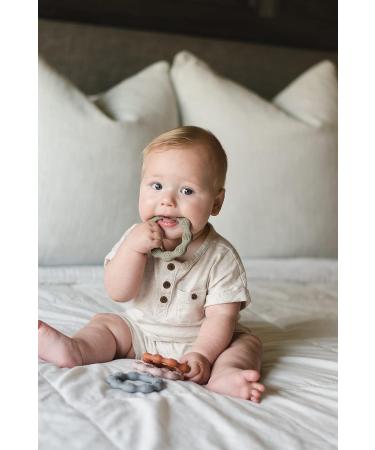 Boppabug Silicone Teething Ring - Minimalist Sensory Toy for Babies | Safe Teething Bracelet (Pebble) - Buy Online on GoSupps.com