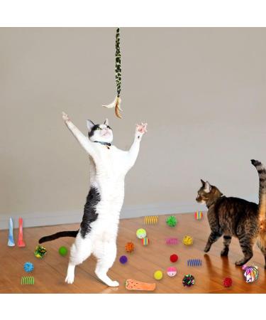 Cat Interactive Toys 30 PCS Cat Kitten Toys Set Including Cat Tunnel Fluffy Mouse Cat Catnip Toy Mice Colorful Crinkle Balls and Bells Interactive Toys Pack for Indoor Cats - Buy Online on GoSupps.com