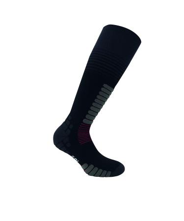 Eurosock unisex-adult Ski Zone Ski Socks Deep Black X-Large