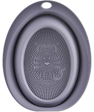 Neamou Silicone Makeup Brush Cleaning Mat Silicone Pad Scrubber | Portable Cosmetic Make Up Brush Cleaning Scrubber for Makeup Eggs Brushes Grey - Buy Online on GoSupps.com