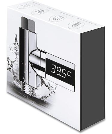 360 Rotating Shower Thermometer | LED Digital Display | Baby Bath Water Fahrenheit Celsius Thermometer | Home Bathroom Kitchen Silver - Buy Online on GoSupps.com