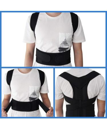 Back brace Posture Corrector Brace Shoulder Back Support Belt Braces & Supports Belt Shoulder Posture Unisex lofty ambition Black M - Buy Online on GoSupps.com