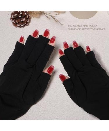 Hsathoac Manicure Gloves UV Protection Nail Art Skin Care UV Shield Gloves Professional UPF50+ UV Protection Gloves for Gel Nail Lamp Anti UV Gloves for Protect Hands from UV Light Lamp Dryer - Buy Online on GoSupps.com