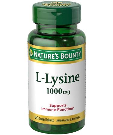 Nature's Bounty L-Lysine 1000 mg Tablets 60 ea (Pack of 2) 60.0 Servings (Pack of 2) - Buy Online on GoSupps.com