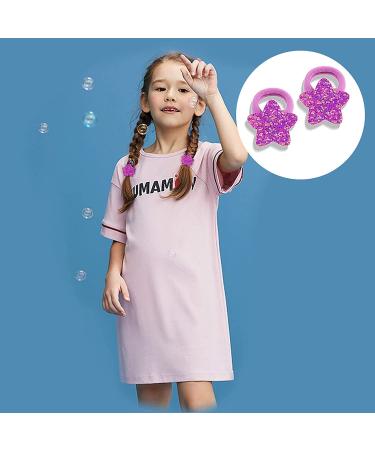 Glitter Hair Ties for Baby Girls - 36 Pcs Elastic Rubber Bands Scrunchies for Toddler Girls - Rainbow Sequin Sparkle Hair Accessories by Zifengcer - Buy Online on GoSupps.com
