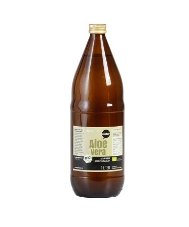 Wohltuer, Fresh Aloe Vera plant juice in organic quality, 100% direct juice in glass bottle 1l