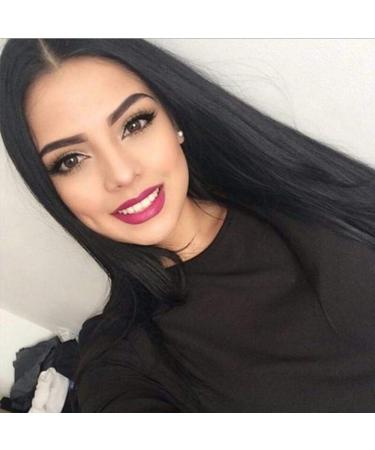 European and American explosion models in the bangs wigs wigs black long straight hair high temperature wireblack black