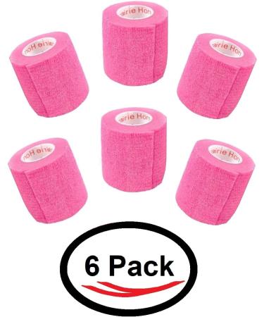 2 Self Adhesive Medical Bandage Wrap Tape - Bright Pink (6 Rolls) | Self Adherent Cohesive First Aid for Wrist, Ankle, Knee | Ideal for Sprains and Swelling | 6 Count - Buy Online on GoSupps.com