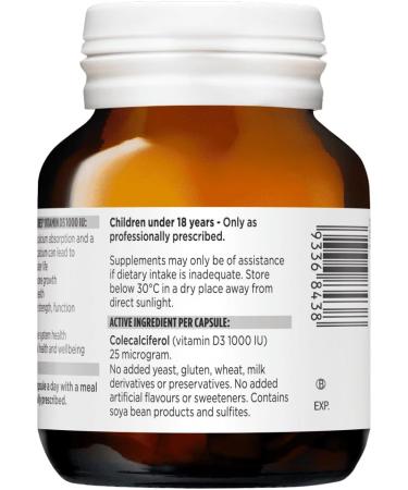 Blackmores Vitamin D3 1000IU 60 Capsules high Strength Vitamin d Made in Australia - Buy Online on GoSupps.com