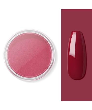 Dark Red 2G Nail Dipping Powder Nail Starter Dipping Powder System French Powder No Needed Nail Lamp Fast Dry Nail Art Manicure DIY Salon Gift Set for Women Girls DIY Nail Beginner Home Salon Gift YA03-019