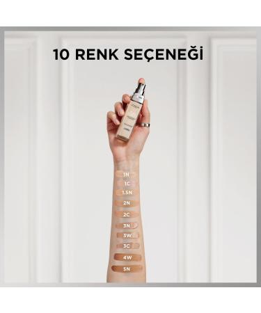 L'Or al Paris True Match Liquid Foundation Skincare Infused With Hyaluronic Acid SPF 17 Available in 40 Shades Cool Shade 3 R/3 C 30 ml - Buy Online on GoSupps.com