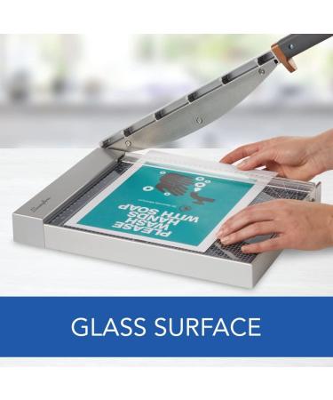 Swingline EdgeGlow LED Guillotine Paper Cutter with Tempered Glass Surface - 12 Cut Length, 25 Sheet Capacity - Buy Online on GoSupps.com