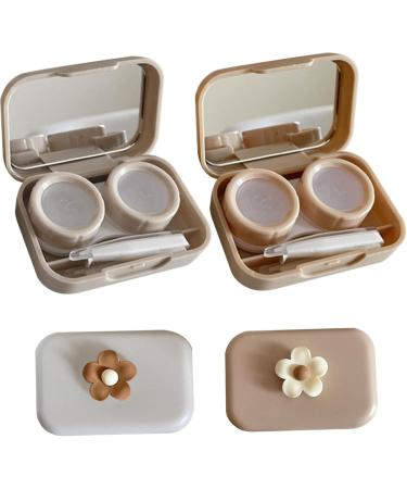 Shop Ptumcial 2PC Cute Flower Contact Lenses with Travel Holder & Applianter - Perfect for International Shipping - Buy Online on GoSupps.com