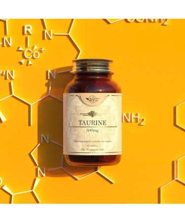 Sky Premium Life Taurine Supplement - 60 Amino Acid Food Supplements | 600mg Tablets, 2 Month Supply - Buy Online on GoSupps.com