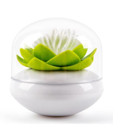 Just cotton swab holder Q-Tips holder lotus tooth holder small toothpick etui toothpick organizer bathroom cosmetic container green