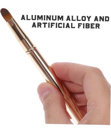 DOITOOL Double Ended Lipstick Brush Lip Hand Held Supply Lipstick Applicator Double Head Lipstick Lip Brush Artificial Fiber Multifunctional Brush Portable Miss 12x1x1cm Golden - Buy Online on GoSupps.com