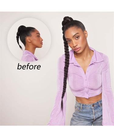 Ponytail Extensions Elastic Band for Women Synthetic Long Braided Ponytail Hair Extensions 85CM Natural Blonde Braid Pony Tail with Hair for Women(Color:12H24) 85CM 12H24 - Buy Online on GoSupps.com