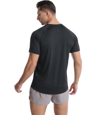 Star Vibe Men's 3-Piece Dry T-Shirts - Sweat-Proof Sport & Fitness Clothing | Short Sleeve Performance Shirts in Black Navy and Wine Red - Buy Online on GoSupps.com