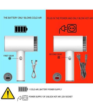 Cordless Hair Dryer Lightweight Travel Hair Dryer USB Rechargeable Hair Dryer Portable Mini Blow Dryer for Family Travel Outdoor Camping Business - Buy Online on GoSupps.com