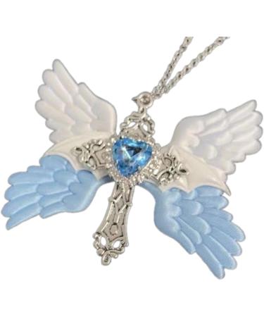 Oralgos Vintage Angel Wing Necklace - Handmade Gothic Crucifix Collar for Couples - Everyday Wear - Buy Online on GoSupps.com