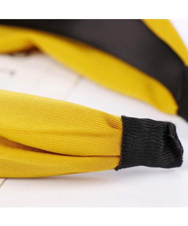 Women's Fashion Hair Headband - Elegant Yellow Wide Knot Strap | Simple & Sweet YWLink - Buy Online on GoSupps.com