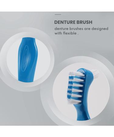 Kopinma 12 Pack Denture Toothbrush - Hard Double-Sided Denture Cleaning Brush for Effortless Care & Maintenance - Buy Online on GoSupps.com