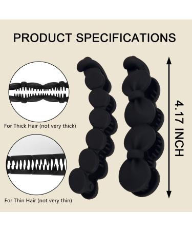 Hapdoo 6PCS Bow Oval Banana Clips for Medium Hair - Strong Hold Hair Accessories for Women and Girls - Buy Online on GoSupps.com