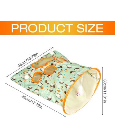 IXYHKB Cat Play Tunnel Cat Tunnels for Indoor Cats Cat Tunnel Bag Collapsible Cat Tunnel Bed Self Interactive Cat Toys Pet Play Tunnel with Plush Ball for Cat Dog Rabbit Hamster Green - Buy Online on GoSupps.com