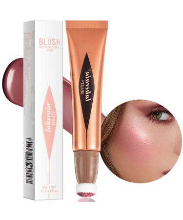 Topcent Blush Beauty Wand Matte Face Blush with Cushion Applicator  Natural Silky Smooth Creamy Liquid Blush Wand  Lightweight Blendable Blush Makeup Stick for Cheek Lip Cruelty-free(02 Blush Stick)