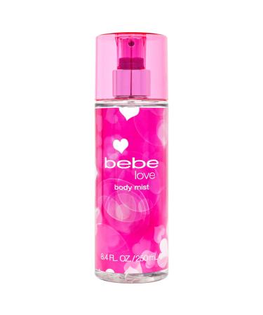 Bebe Love Body Mist 8.4 Fl Oz - Body Spray for Women - Floral Fruity Long-Lasting Fragrance Mist - Romantic Scent with Sicilian Lemon Redcurrant and Pink Freesia