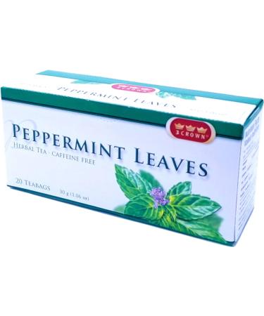 3 Crown Peppermint Leaves Herbal Tea 20 Bags - Pack of 3 (60 Bags) - Buy Online on GoSupps.com