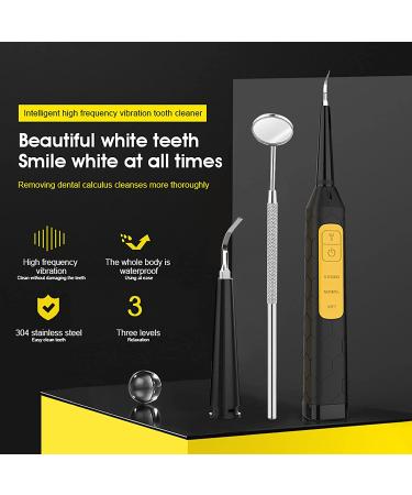 Tooth Cleaner with Mouth Mirror - Adult Teeth Cleaning Tool (Yellow) - Buy Online on GoSupps.com