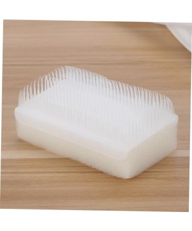 Ciieeo 2-St Brush Sponge for Sensory Play & Nail Care | Weight Vest & Surgical Scouring Brush | White Plastic 8x4.7cm - International Shipping Available - Buy Online on GoSupps.com