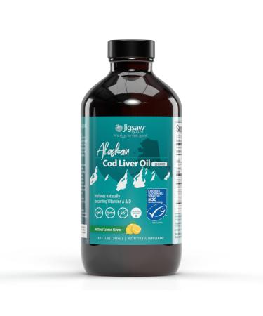 Jigsaw Health Alaskan Cod Liver Oil Liquid, 48 Servings