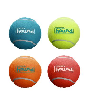 Outward Hound Squeaker Ballz - Dog Fetch Toy - Size M - 4-Pack M (4-pack)