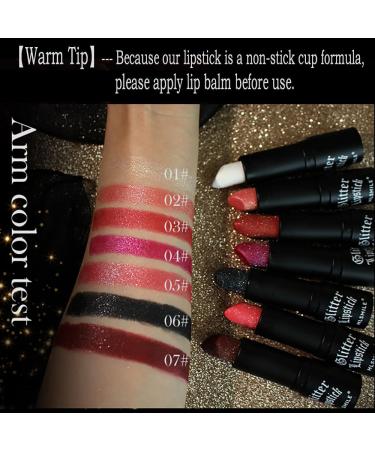 4 Pcs Diamond Matte Lipstick Set - Long Lasting High Pigmented Non-Stick Cup Glitter Metallic Lips for Women | Party Cosplay & Halloween Makeup - Buy Online on GoSupps.com