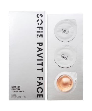 Pavitt Face Nice Ice Frozen Toner Pods Cryo Treatment with Niacinamide and Green Tea Reduces Puffiness - 3 Count | Limited Edition