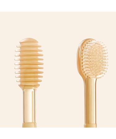 Silicone Baby Toothbrush Set | First Toothbrush & Tongue Cleaner for 0-18 Months | Non-Slip Tooth Massage Brush - Buy Online on GoSupps.com