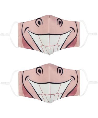 1/2/3pcs Children Funny Cartoon Cute Pattern Washable Reusable Adjustable Elastic Ear Loops Face_Mask - Buy Online on GoSupps.com
