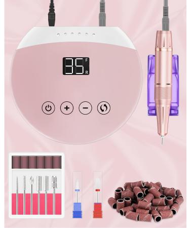 ENGERWALL Electric Nail Drill 35000 RPM - Professional Low Noise & Vibration Nail Files for Acrylic & Gel Nails - Salon & DIY Use - Pink - Buy Online on GoSupps.com