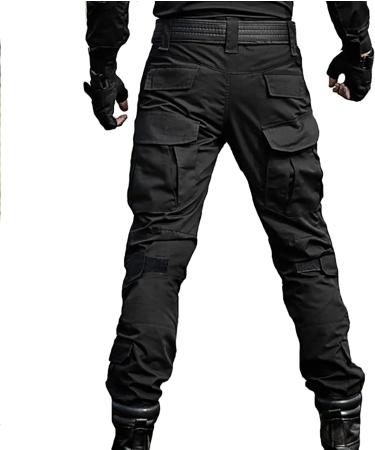 JOYASUS Tactical Pants - XL Black BDU Paintball & Airsoft Pants with Knee Pads | Multi-Pocket Duty Pants for Men - Buy Online on GoSupps.com