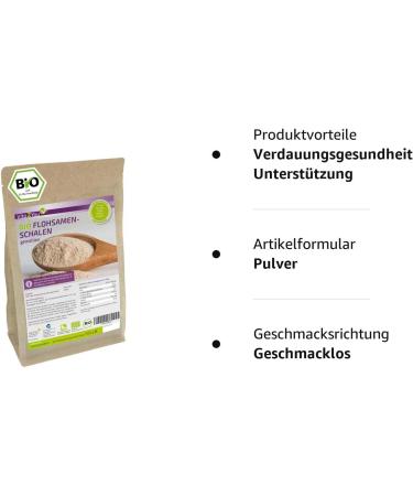Vita2you Organic Psyllium Husk Powder - 99% Purity - 1kg for Baking - Premium Quality Indian Flea Seed Shells - Buy Online on GoSupps.com