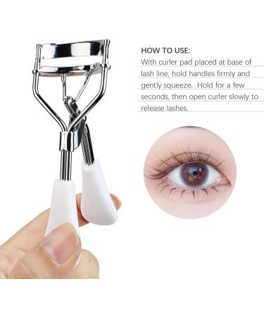 Buy White Makeup Eye Curling Tool - Comfortable Grip Cosmetic Lash Curler for Perfect Lashes | International Shipping Available - Buy Online on GoSupps.com
