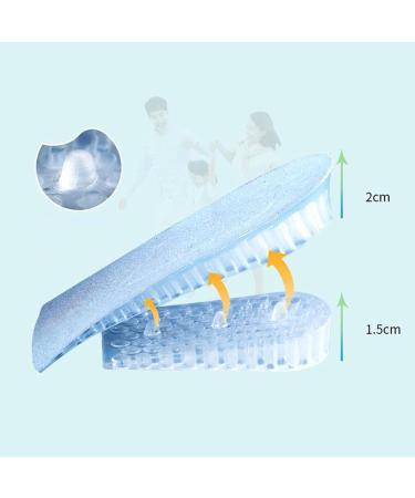 Height Increase Insoles Multilayer Transparent Silicone Shoe Lifts Shock Absorbing Elevator for Students (3.5cm 1 Pair) - Boost Your Height Comfortably - Buy Online on GoSupps.com