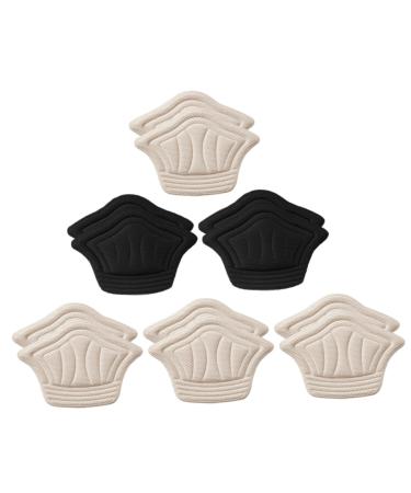 6 Pairs Shoe Heel Inserts Heel Cushions Shoe Heel Protectors High Heel Grips Liner Shoe Heel Grips Women's Pumps Bag Cushion Pad Feet Insole Stickers Sponge Adhesive