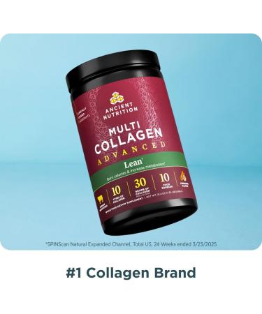 Ancient Nutrition Advanced Hydrolyzed Collagen Peptides Powder Protein Lean with Probiotics and Vitamin C Cinnamon for Women & Men Supports Healthy Weight Management & Muscle Building 25 Servings - Buy Online on GoSupps.com