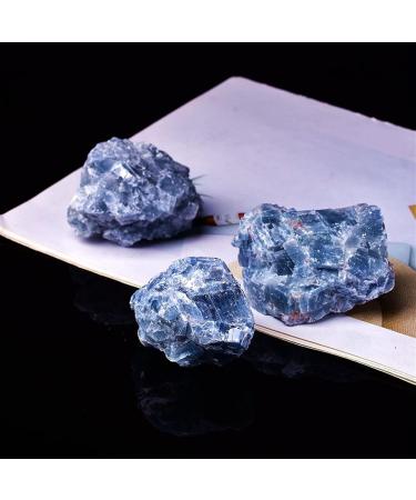 Collection 1PC Natural Blue Celestite Stone Quatrz Crystal Healing Mineral Rough Ore Rock Reiki Collectible Specimen for Home Decor Gifi (Size : 1)