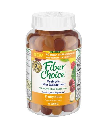 Fiber Choice Daily Prebiotic Fiber Supplement Gummies, Peach, 80 Count